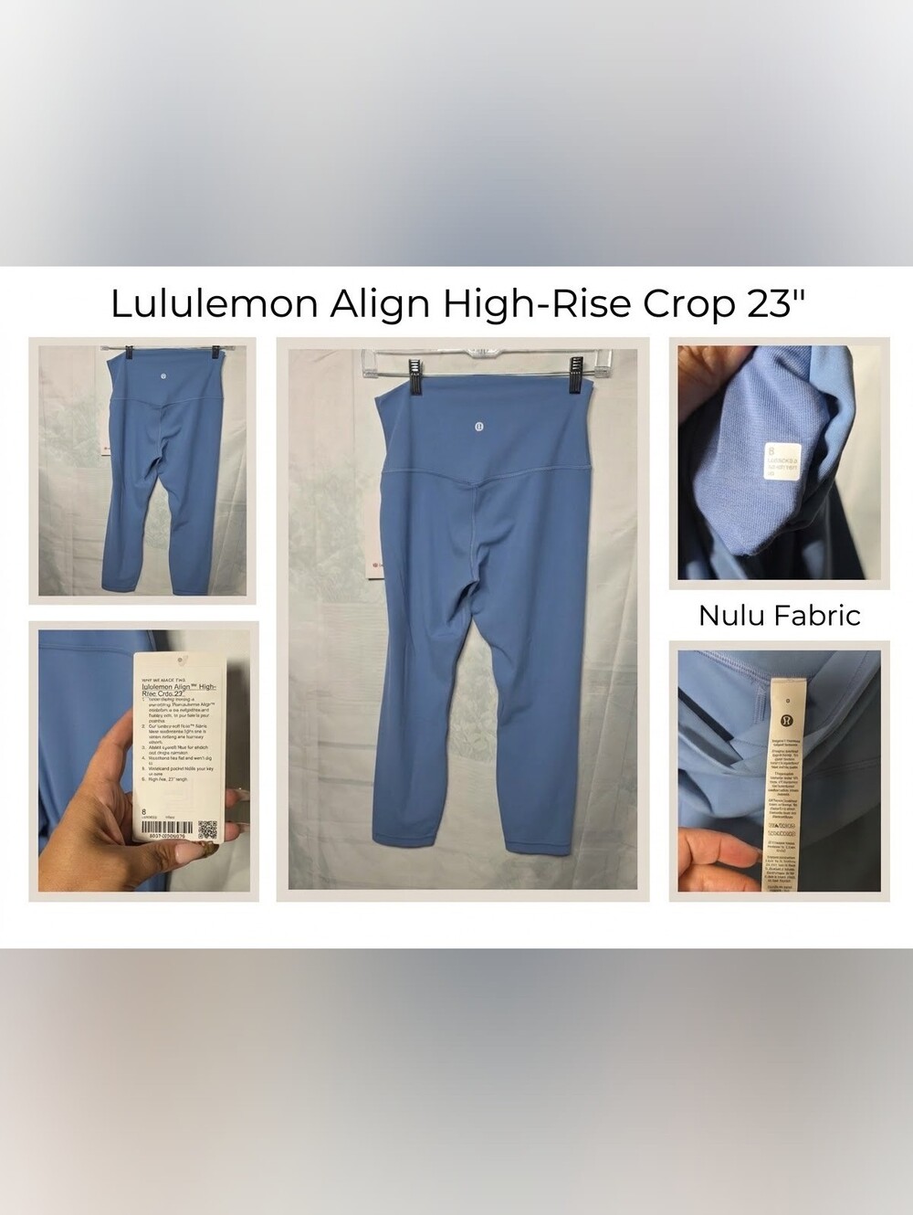 lululemon athletica Align High-Rise Crop Leggings — Light Blue